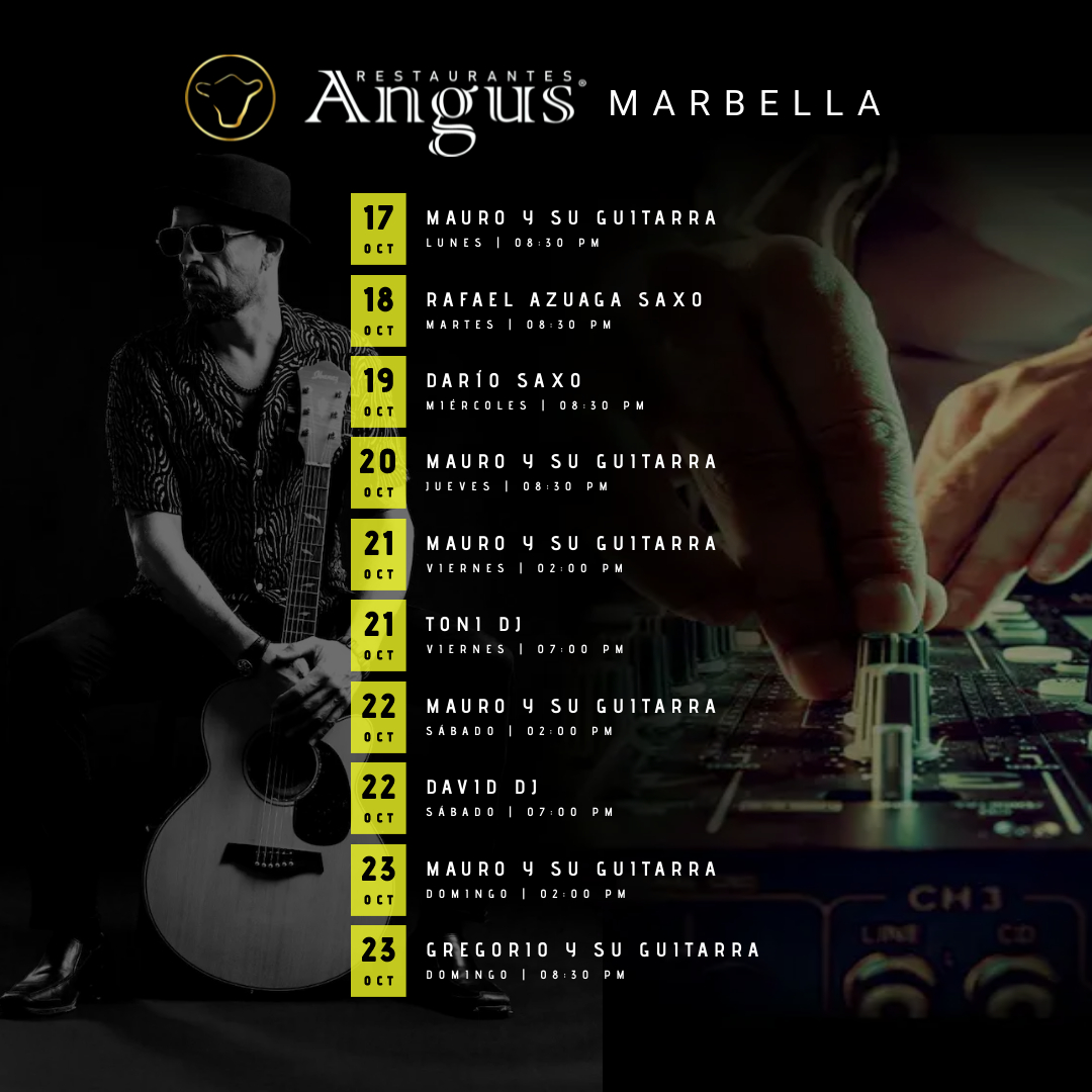 MUSICA EN VIVO ANGUS 17 de Oct.