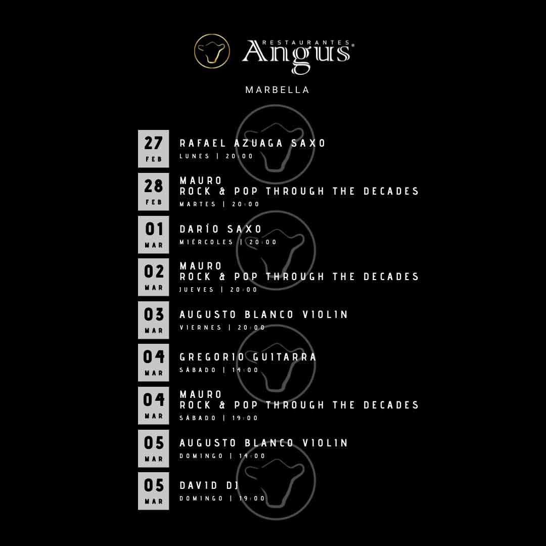 MUSICA EN VIVO ANGUS 27 de febrero