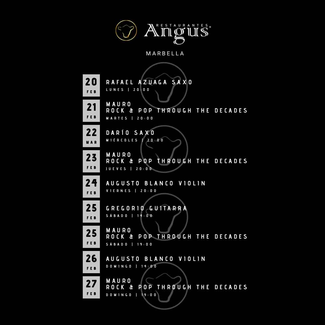 MUSICA EN VIVO ANGUS 20 de febrero