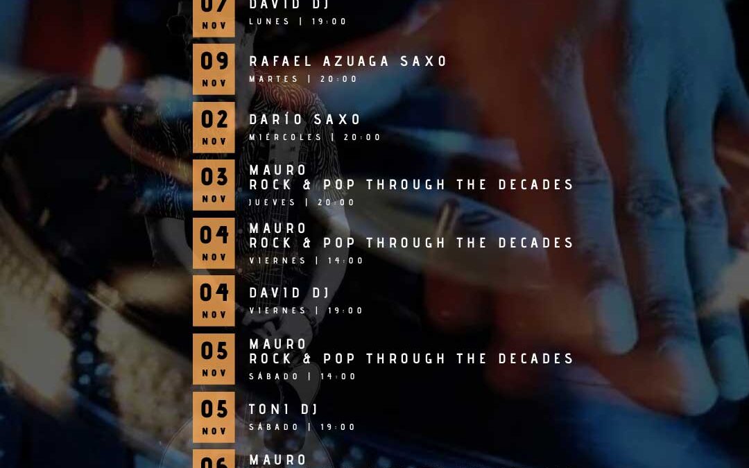 LIVE MUSIC at ANGUS Marbella November 7th