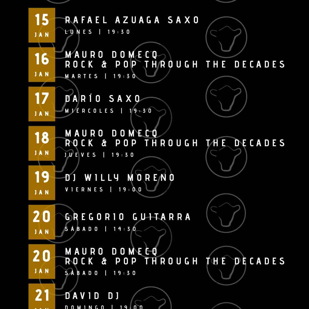 Música para el 15 de enero