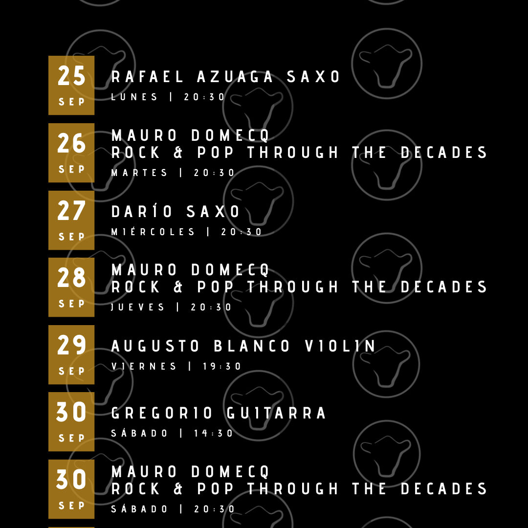 Programa musical 25 de septiembre