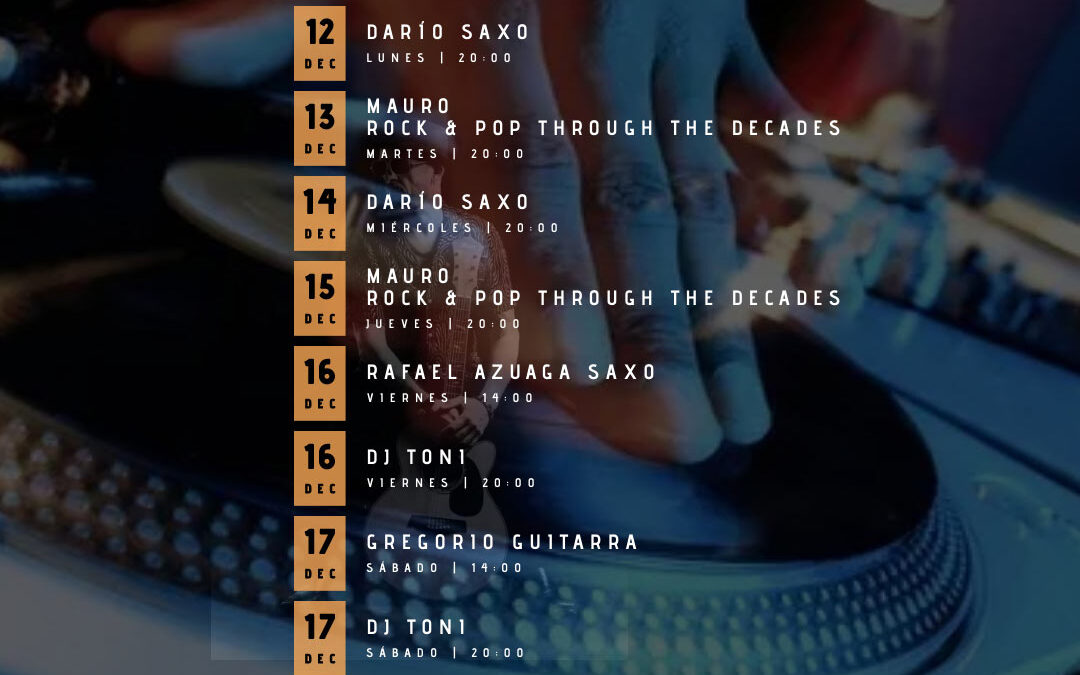 MUSICA EN VIVO en ANGUS-12 de diciembre.