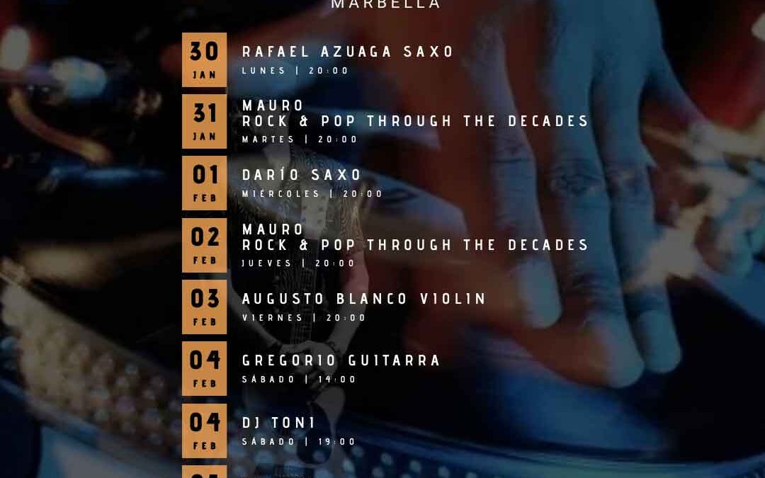 MUSICA EN VIVO 30 de enero.